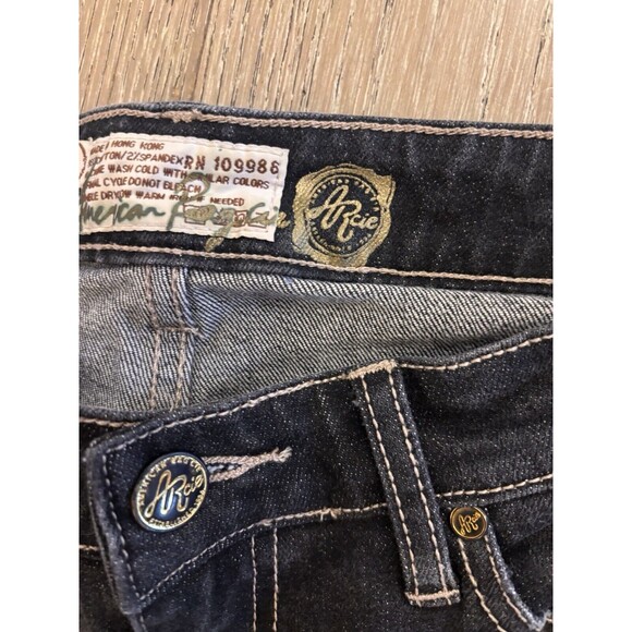 Women’s American Rag Cie Dark Wash Denim Jeans Gray Black Size 3R - Picture 4 of 10